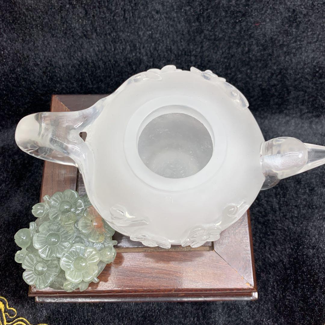 最髙級水晶急須置物❣️天然石 最品貭 幸福呼ぶの奇石　グリーンガーデンクオーツ❣️