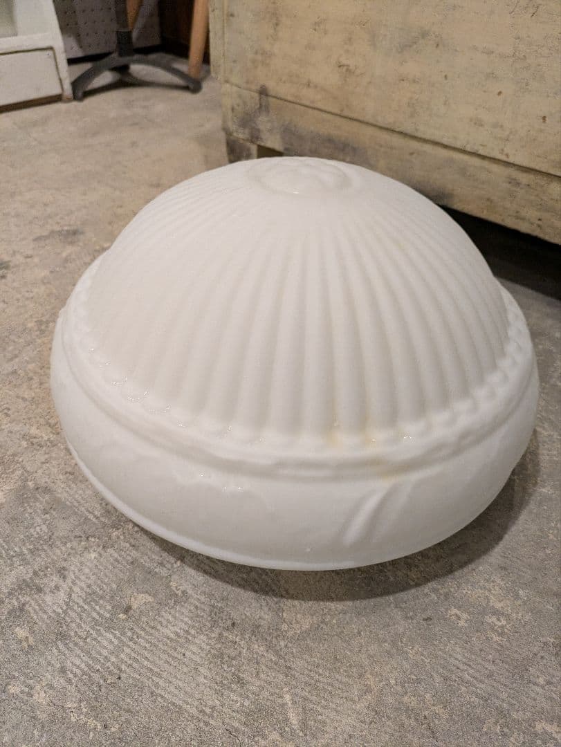 希少 アンティーク レトロ 大正ロマン ガラス ランプシェード 傘