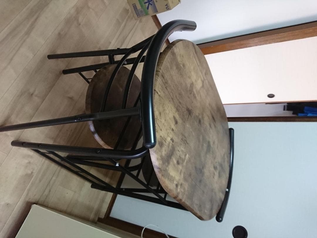 オーエスジェイ(OSJ) 円形 ダイニング 3点セット ダイニングテーブル 食b