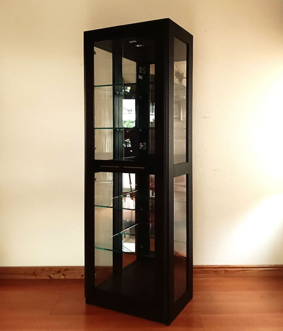 照明付き ガラスキャビネット コレクションケース キュリオケース　キュリオ59
