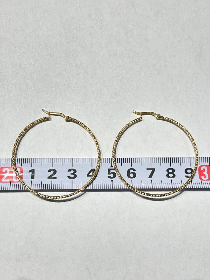 STAR JEWELRY スタージュエリー k18 フープピアス 40mm