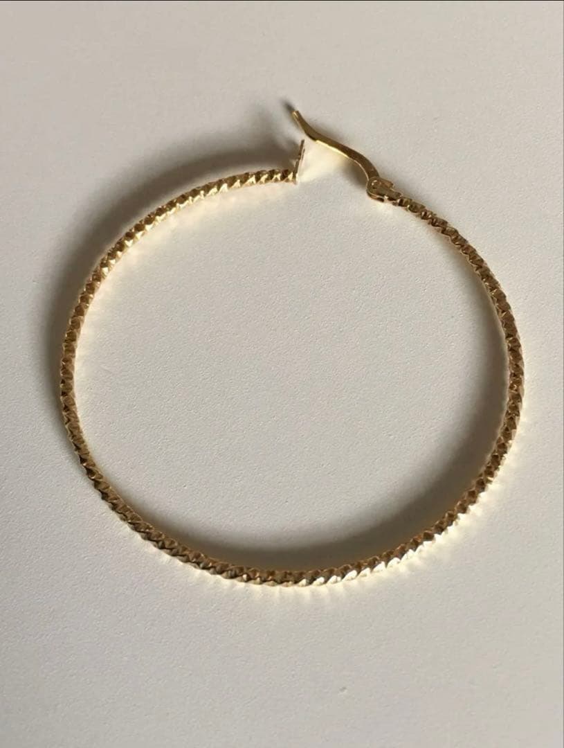 STAR JEWELRY スタージュエリー k18 フープピアス 40mm