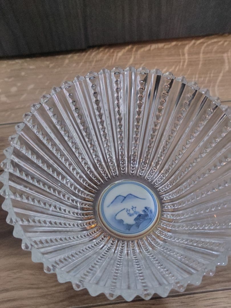 林九郎窯　コンポート皿、デザート皿 脚付皿、紅白ガラス製2客