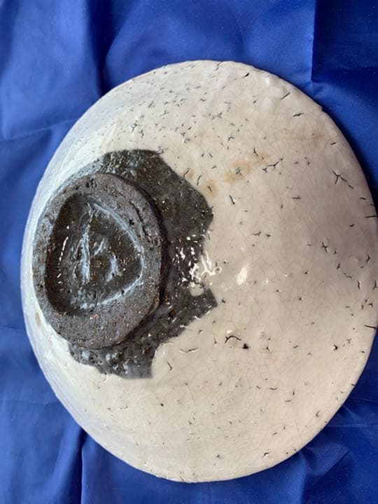 中川自然坊作粉引唐津9寸皿