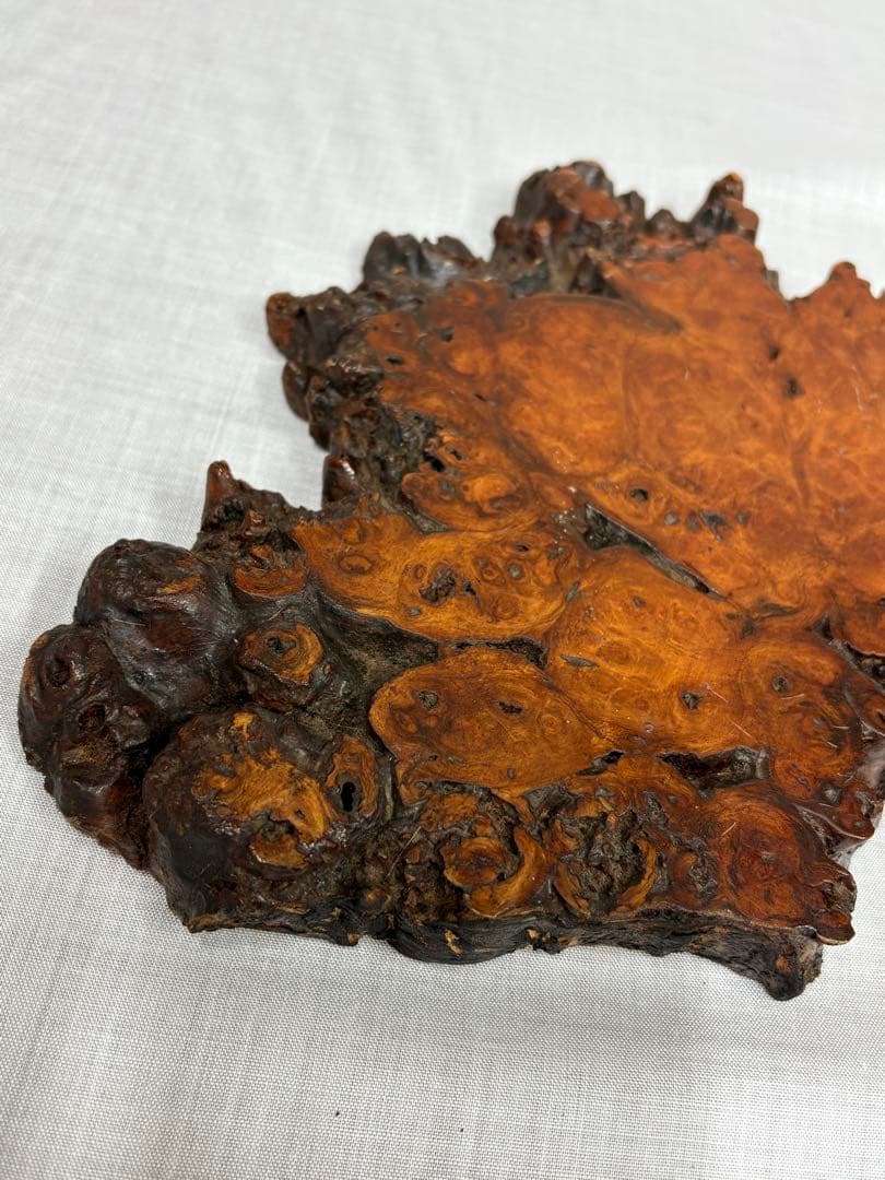 葡萄杢　玉杢　敷板　一枚板　天然木　花台　盆栽台　香炉台　飾台　木工　古美術