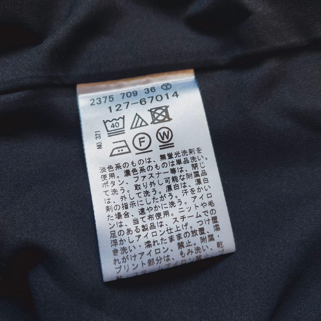 極美品　インディヴィ　ノーカラージャケット　パンツ　スーツ　セットアップ　紺