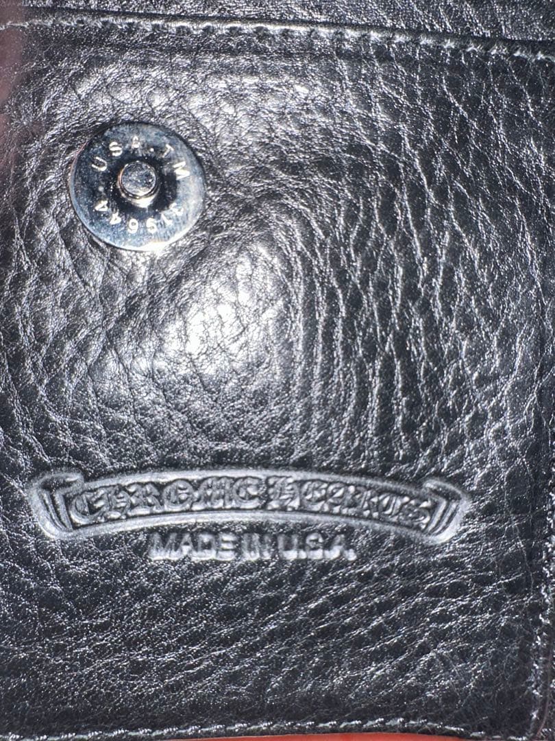 T*m様 クロムハーツ ジョーイウォレット ブラック ヘビーレザー