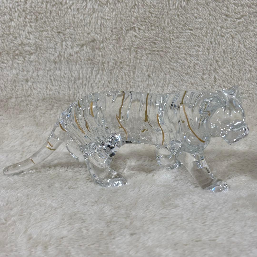 【美品】Baccarat バカラ 置物 インテリア タイガー 虎