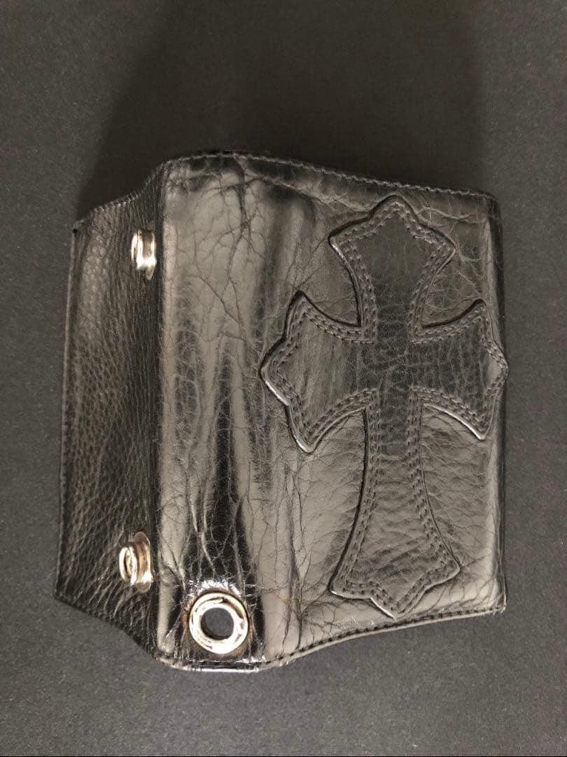 M*.様 Chrome Hearts クロスパッチ3フォールドウォレット