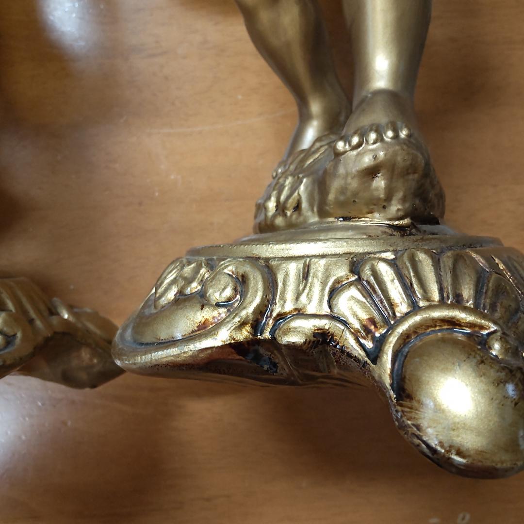 ロココ風　天使　飾り物　置き物　2点　エンゼル　花台　飾り鉢　ゴールド