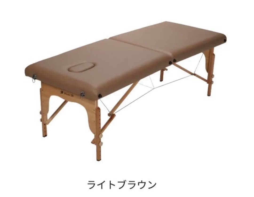 ライトブラウン 折りたたみマッサージベッド　受け渡しor着払い　未使用