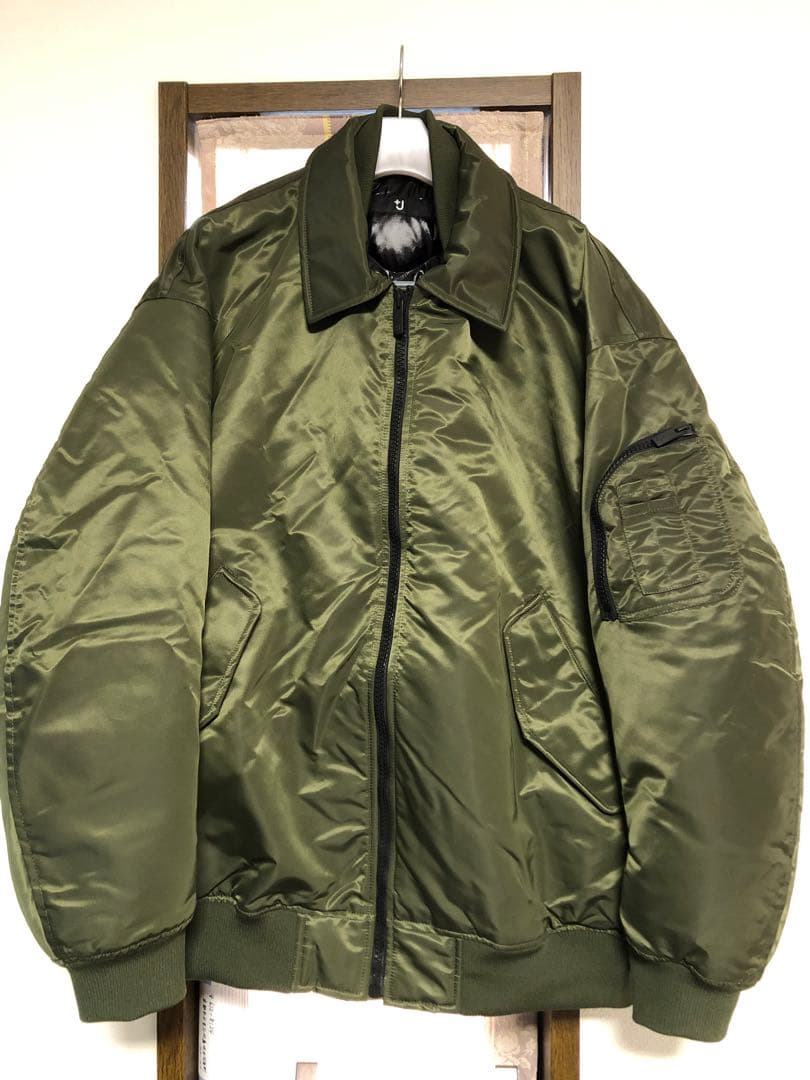 UNIQLO +J ダウンオーバーサイズリブブルゾン L ダウン90% カーキ