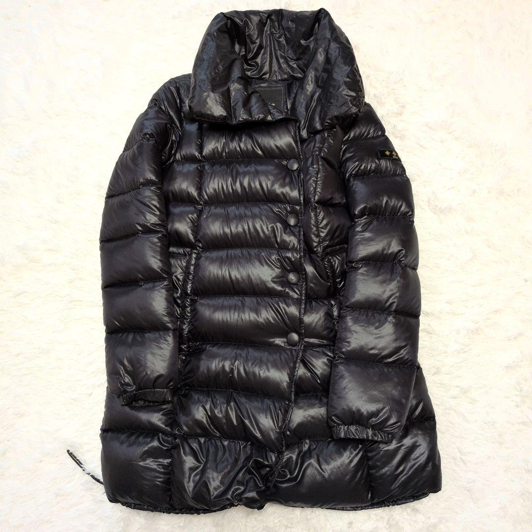 【美品】タトラス☆サイズ3　ダウンコート　ブラック　ショールカラー