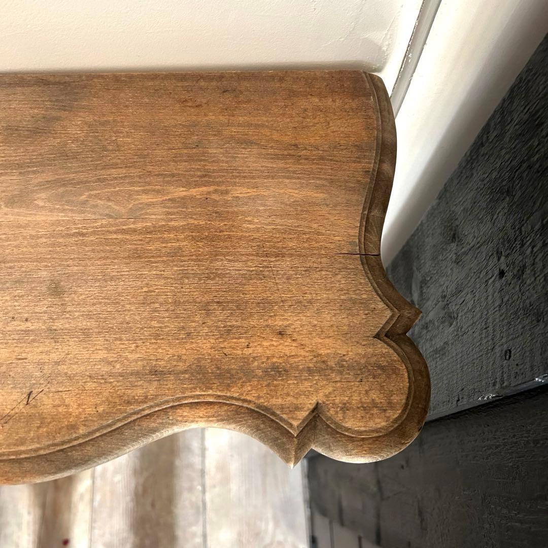 フランス アンティーク ウォールシェルフ 壁掛け棚 木製 無垢材 彫刻　剥離