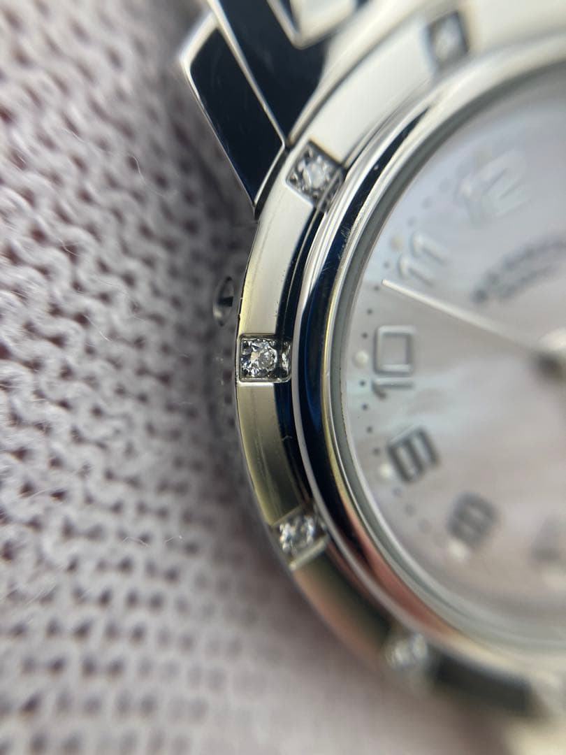 【極美品】エルメス クリッパー ナクレ CL4.230 12Pダイヤ 不動品Y