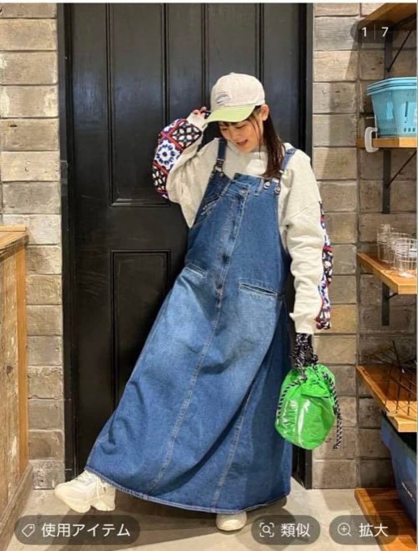 デニムオーバーオール インディゴ