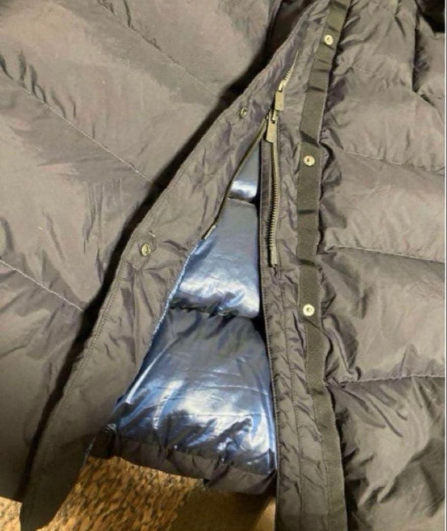 新品同　ユニクロ＋J　ウルトラライトダウン　フーデットコート　ネイビー　S