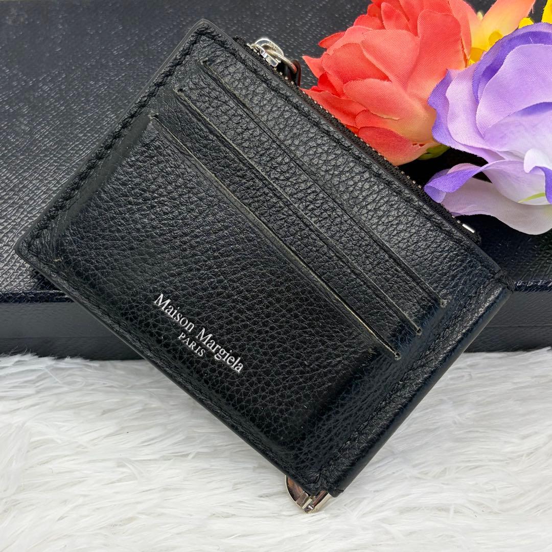 美品✨メゾンマルジェラ マネークリップ 二つ折り財布 ブラック  ジップ