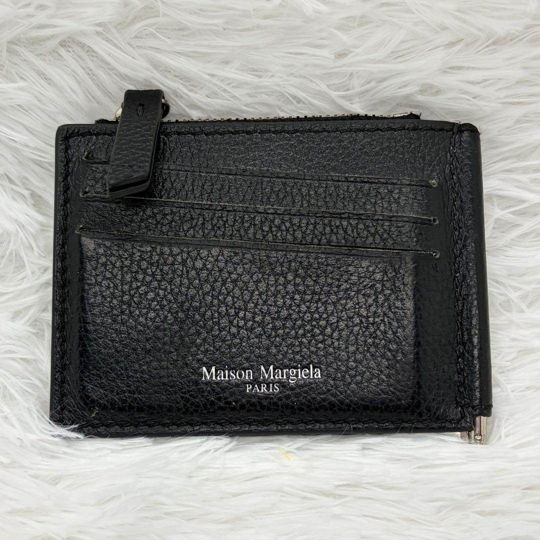 美品✨メゾンマルジェラ マネークリップ 二つ折り財布 ブラック  ジップ
