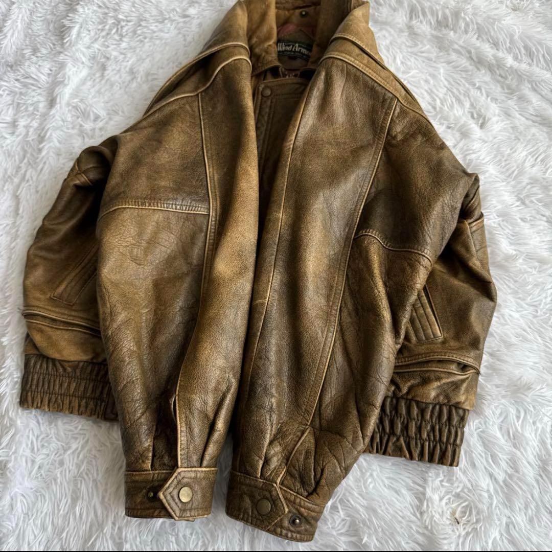 一点物✨️激渋 WindArmor レザージャケット フライト ブルゾン B-3