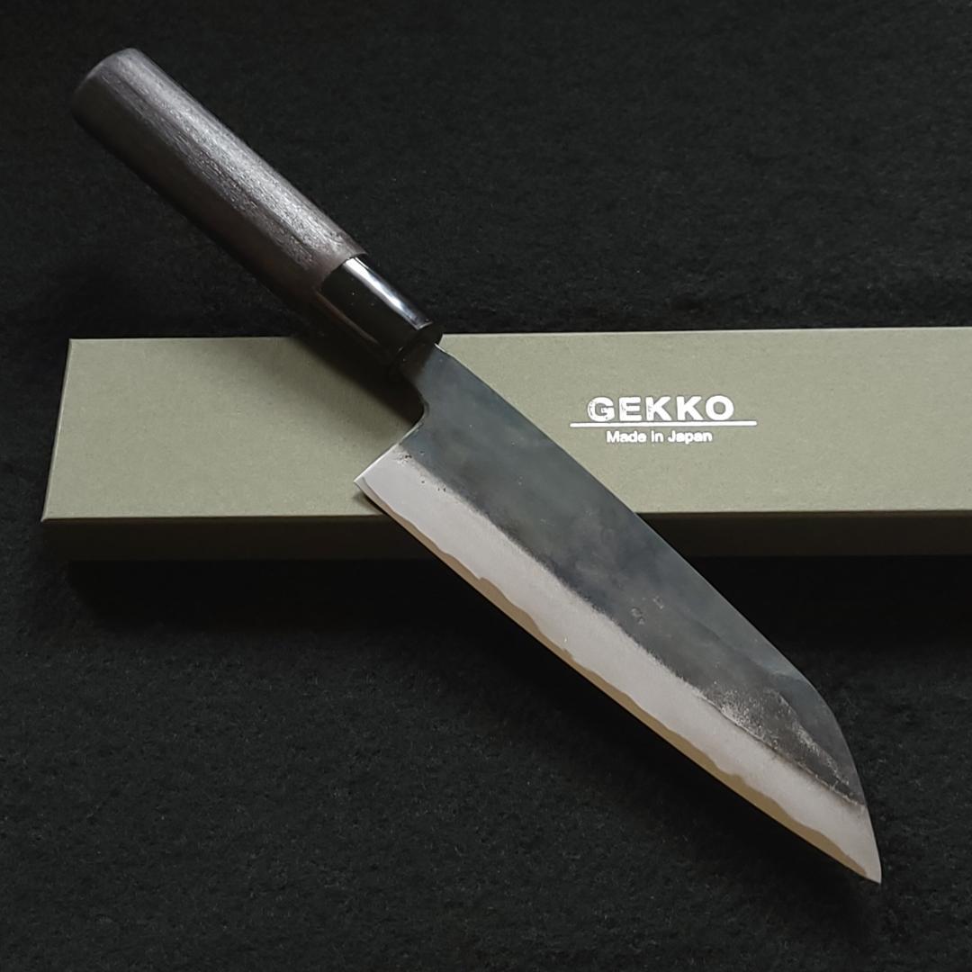 白紙1号 黒打 万能包丁 165㎜ #8042 焼柄 月光作