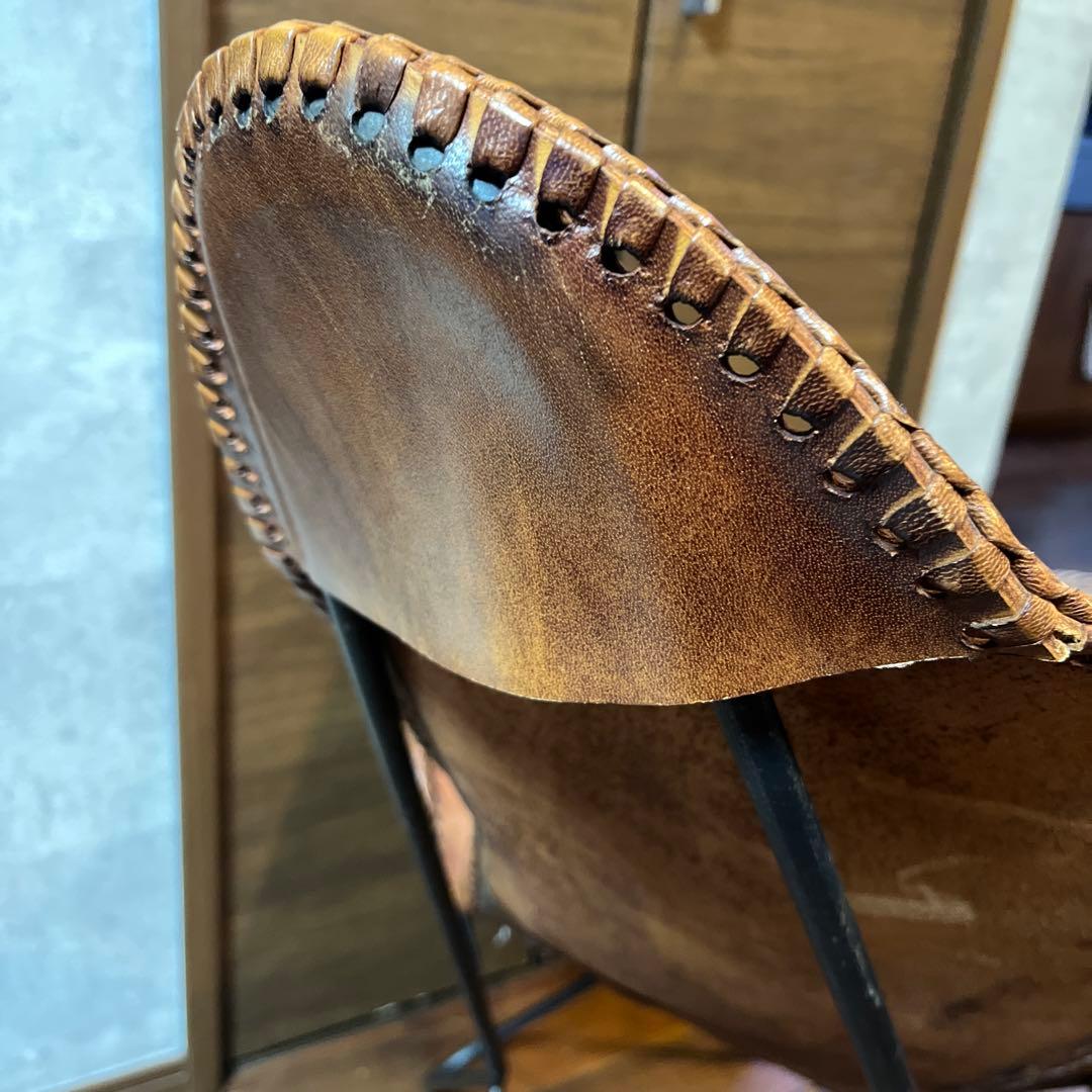 バタフライチェア　レザーチェア アンティーク ヴィンテージ