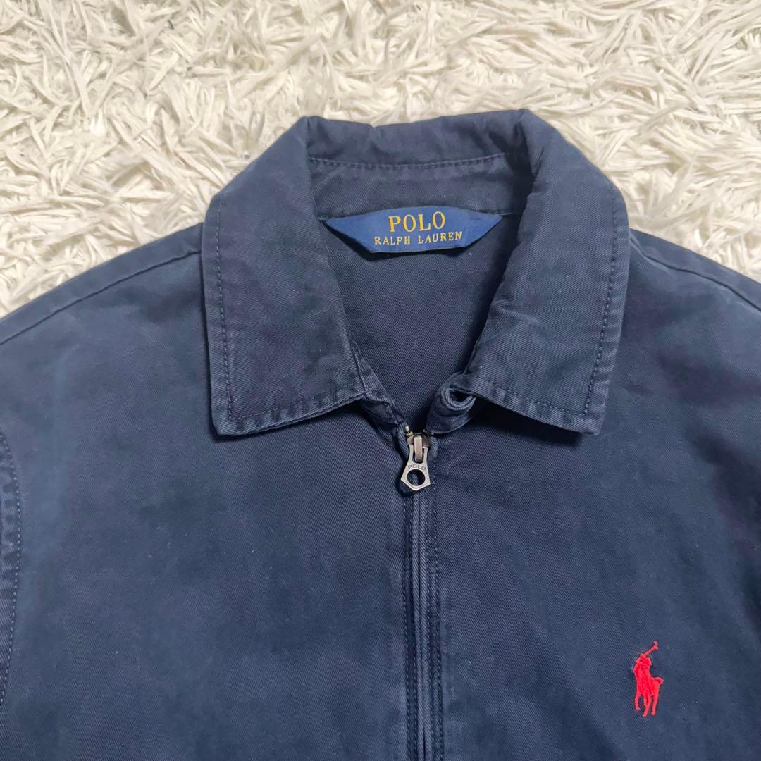 【定番】ポロラルフローレン　スイングトップ　赤ポニー　ネイビー　アメカジ　y2k