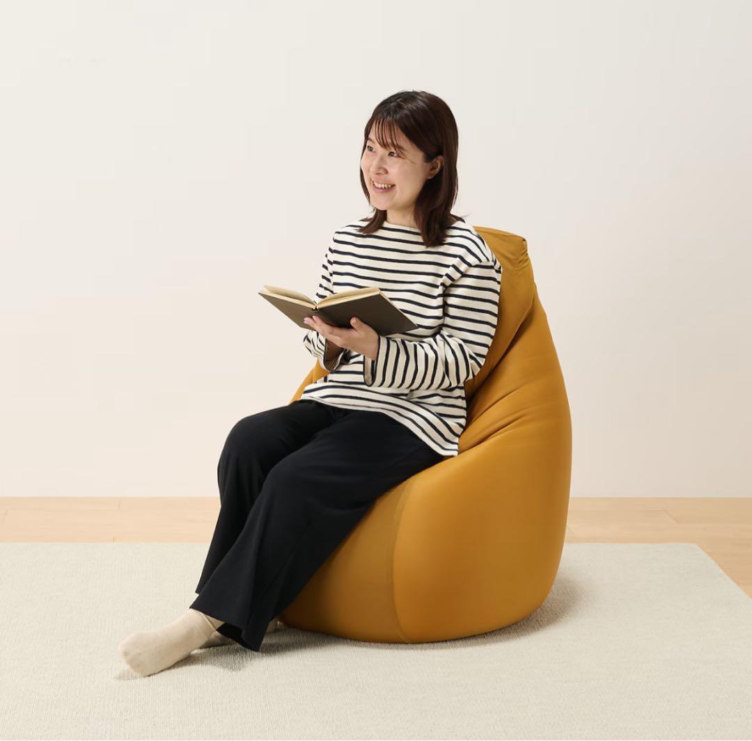 【引き取り限定　東京】体にフィットするソファ長方形　本体＋カバー