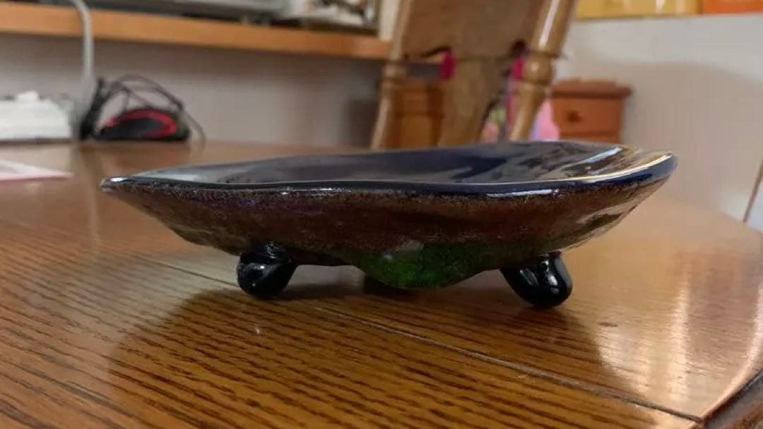 稲嶺盛吉 足付きガラス皿