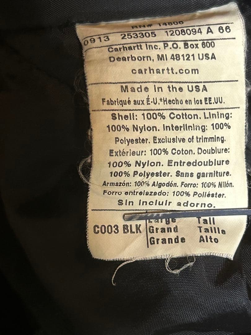 Carharttトラディショナルジャケット　made in usa Lサイズ