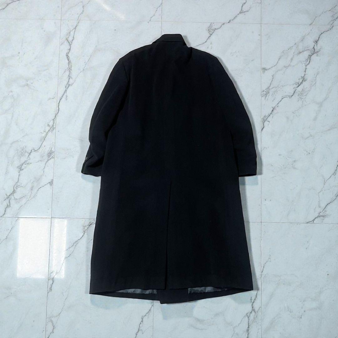 BALESTRINO ダブルチェスターコート　ブラック　カシミヤ混　LL