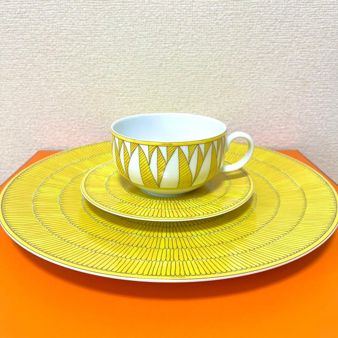 【新品 2枚 ギフト包装】エルメス　ソレイユ ドゥ エルメス　サービングプレート