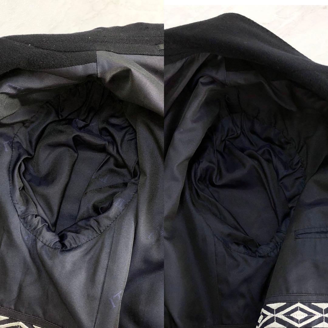 美品✨ZILLI ジリー カシミヤ100% ダブルチェスターコート 黒 M