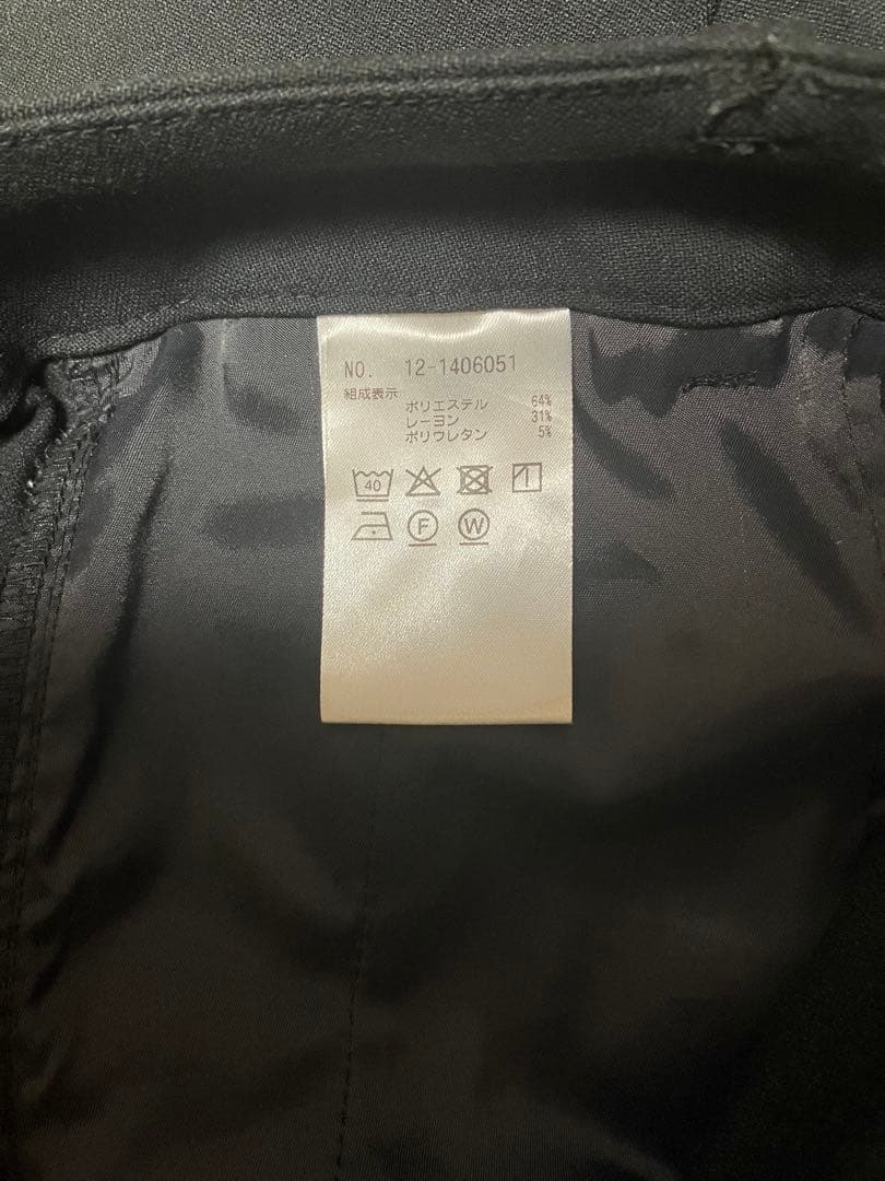 【美品】PLST ブラッシュドバックパンツスーツ上下 ブラック　ウォームリザーブ