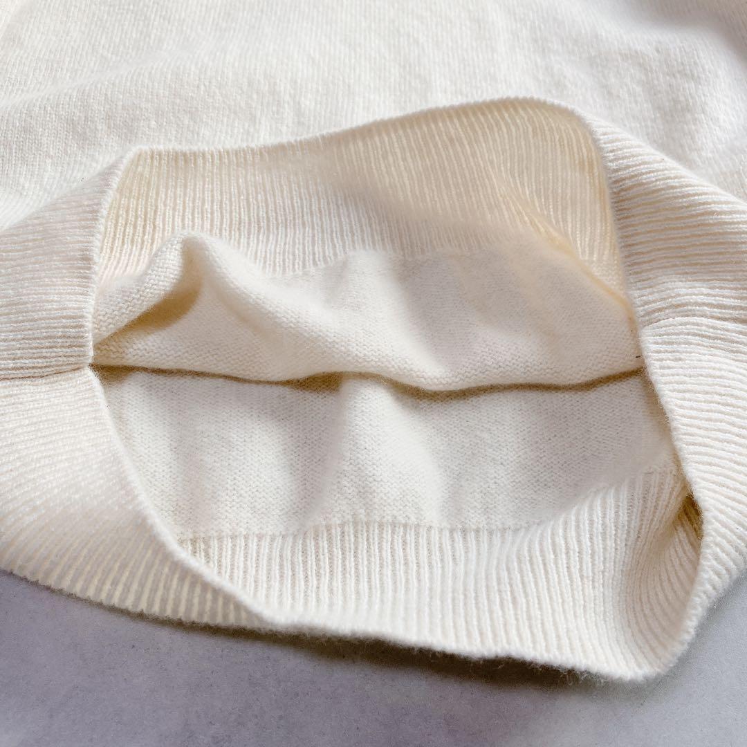 美品 マーガレットハウエル ニットセーター カシミヤ ウール ホワイト系 M