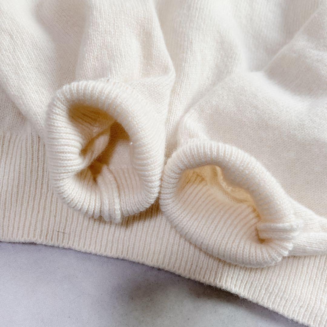 美品 マーガレットハウエル ニットセーター カシミヤ ウール ホワイト系 M