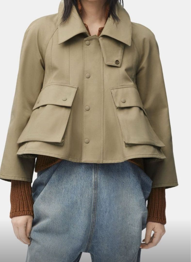 今月掲載終了最終値下【LOEWE】トラペーズ コットンジャケット/サイズ34