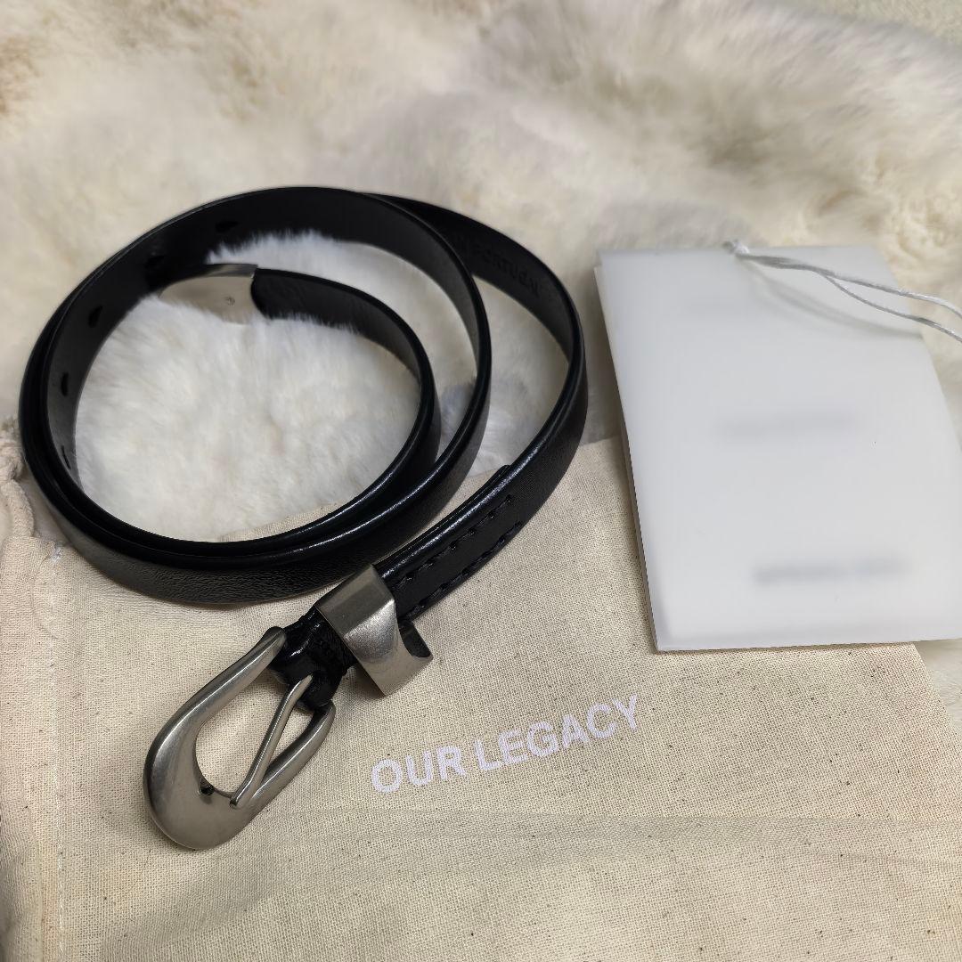 OUR LEGACY ブラックレザーベルト男女兼用のです サイズ80#