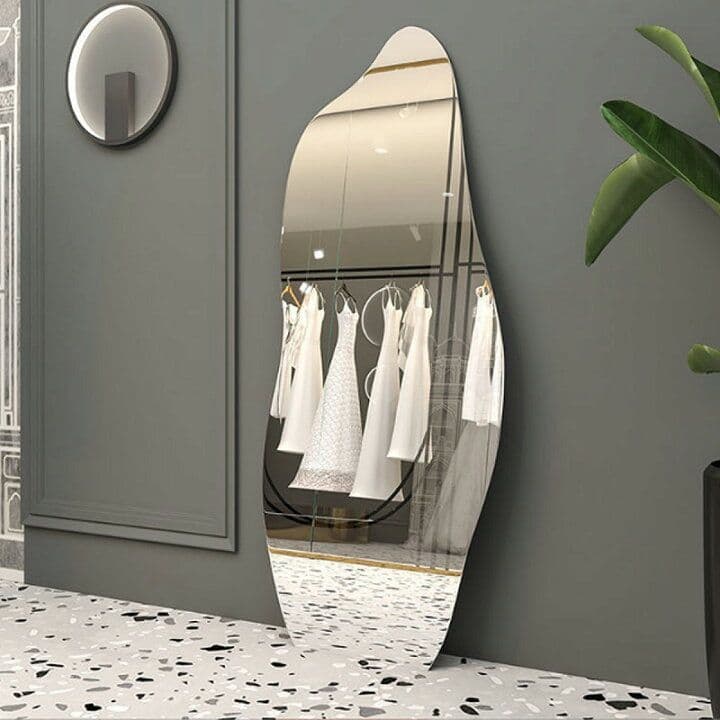 【新品】スタンドミラー 北欧 姿見 2Way ウォールミラー 全身鏡 壁掛け
