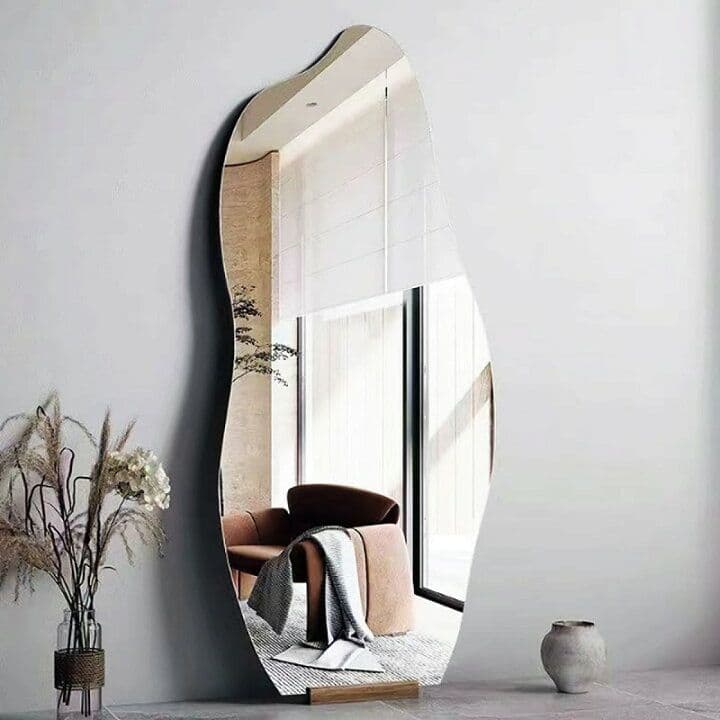 【新品】スタンドミラー 北欧 姿見 2Way ウォールミラー 全身鏡 壁掛け