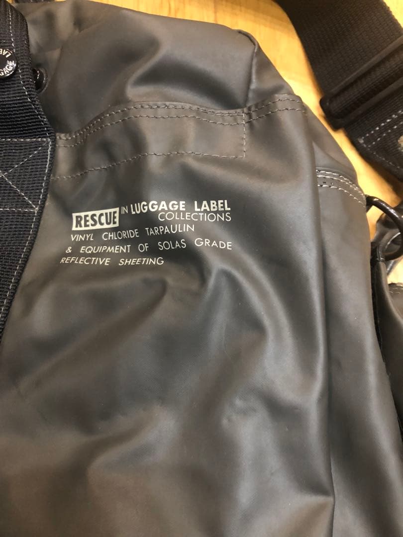 LUGGAGE LABEL RESCUE 大型ボストンバッグ ベルト付き完品