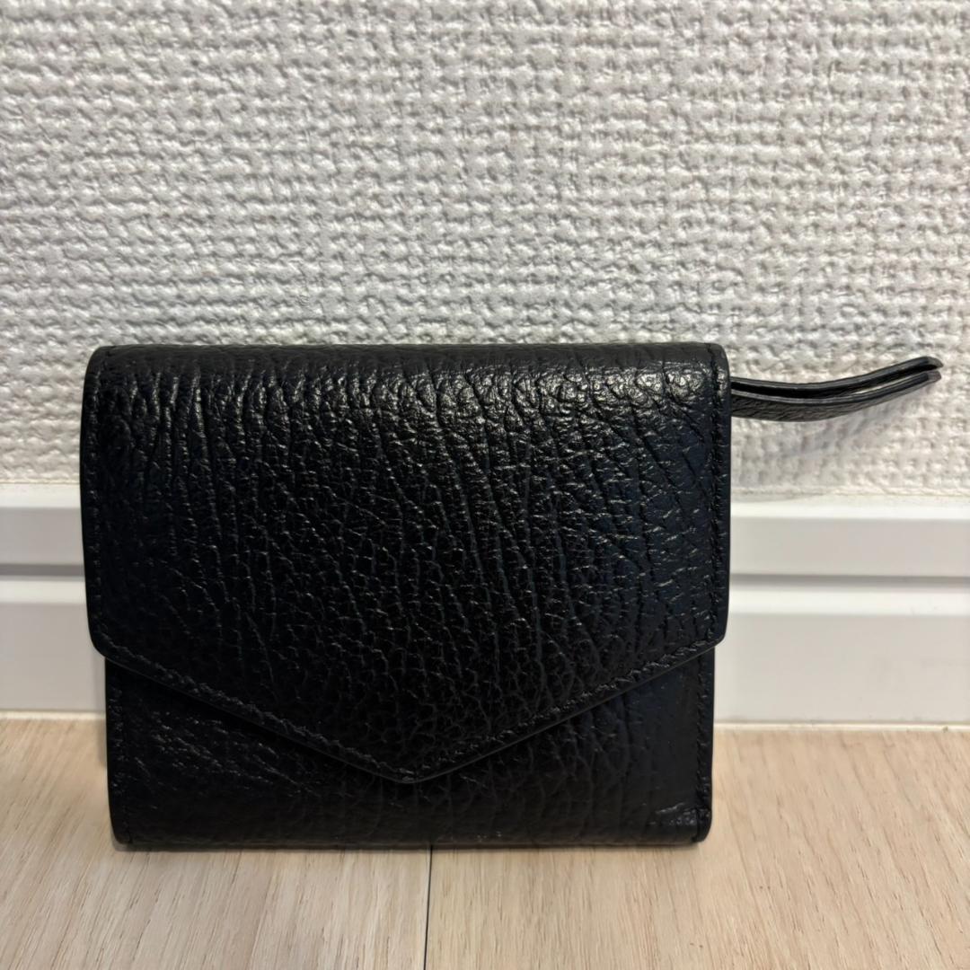 【未使用級】メゾンマルジェラ スリーフォールドウォレット 財布 4ステッチ