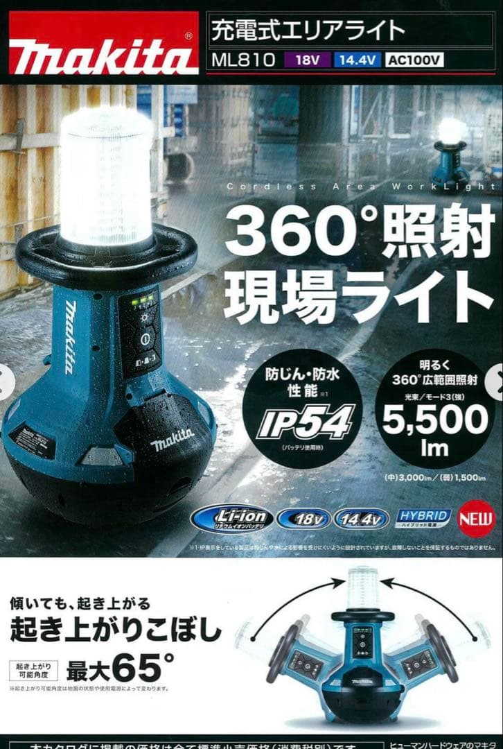 ML810+BL1860Bx2+DC18SH バッテリ2個 急速充電器付セット