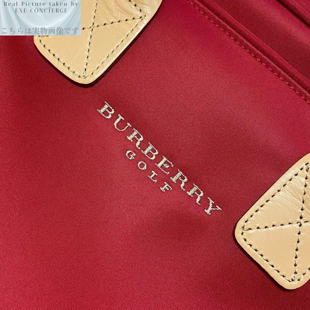 バーバリー ゴルフ 未使用 ウォーターリペレント ナイロンレザーシューズバッグ