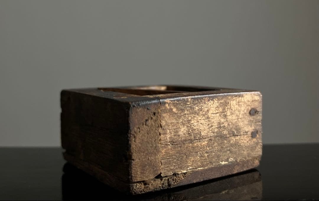 【極小豆仏 升入り大黒天 約1.3㎝ 江戸後期〜明治初期頃】仏像骨董お守り古物