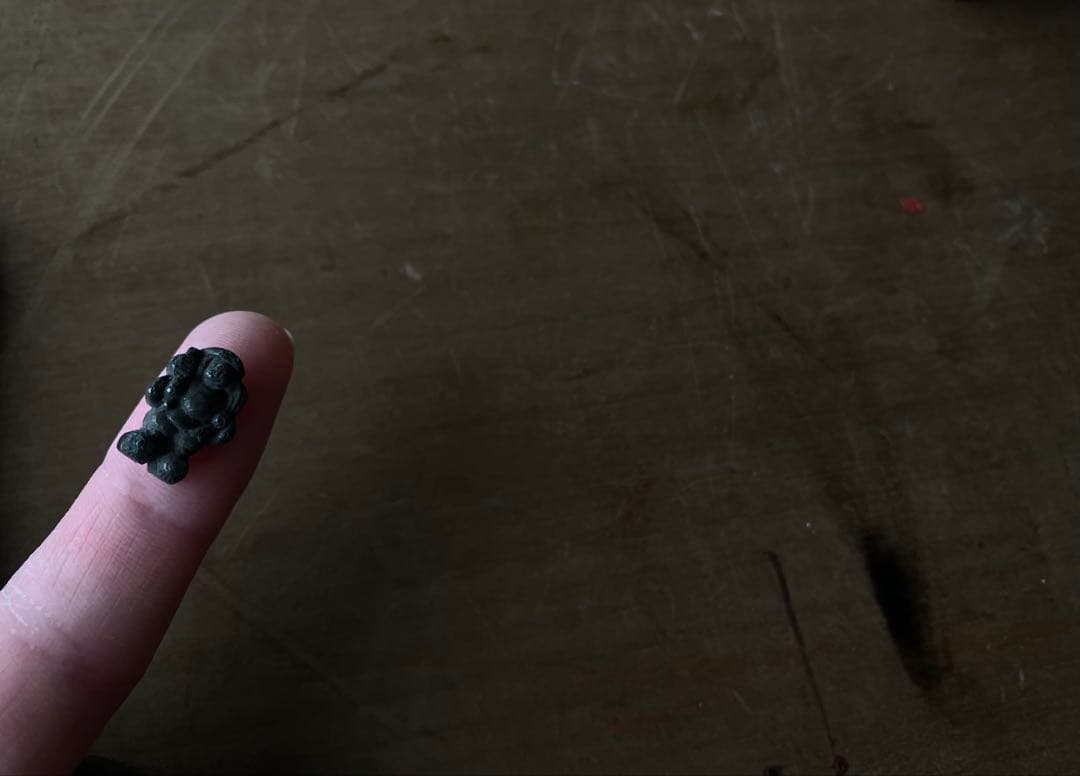 【極小豆仏 升入り大黒天 約1.3㎝ 江戸後期〜明治初期頃】仏像骨董お守り古物