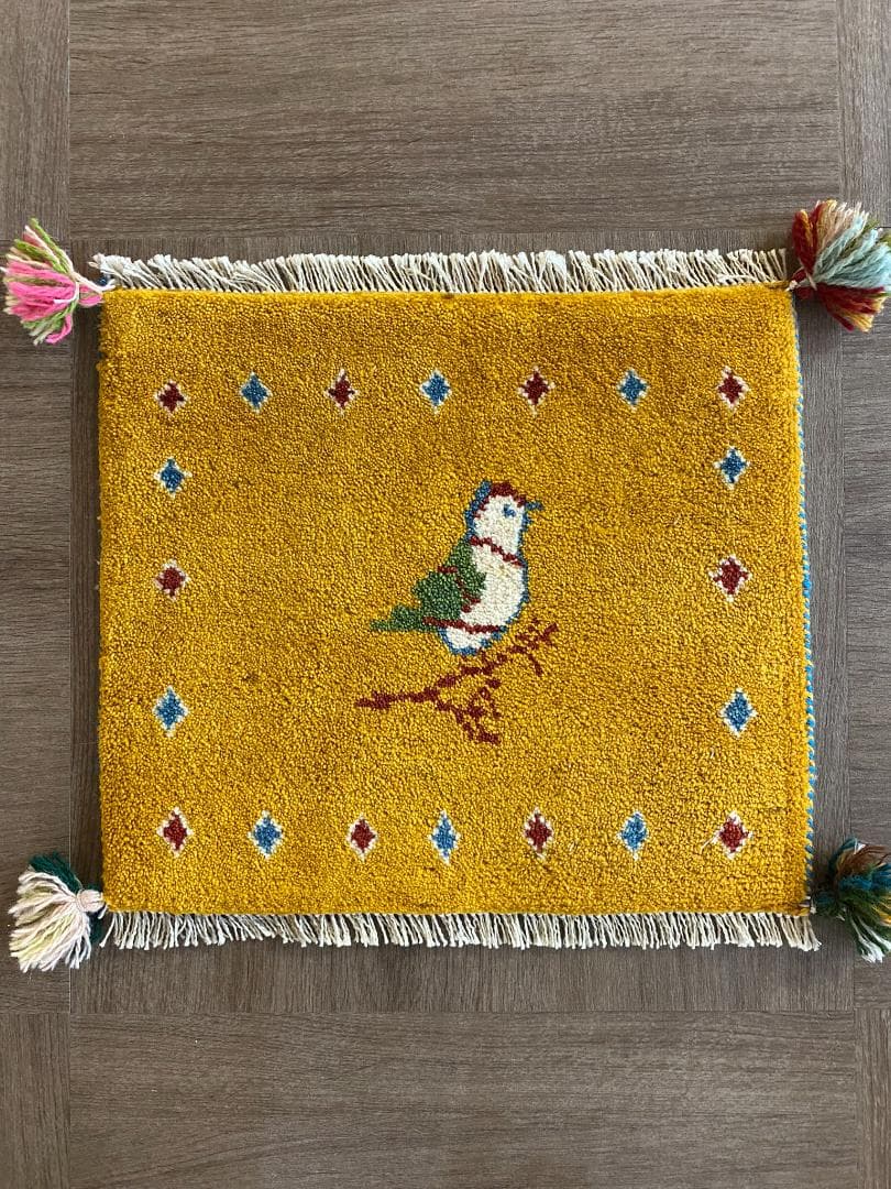 ペルシャギャッベ (ギャベ) チェアマット 40x46cm ギャッベ ラグ