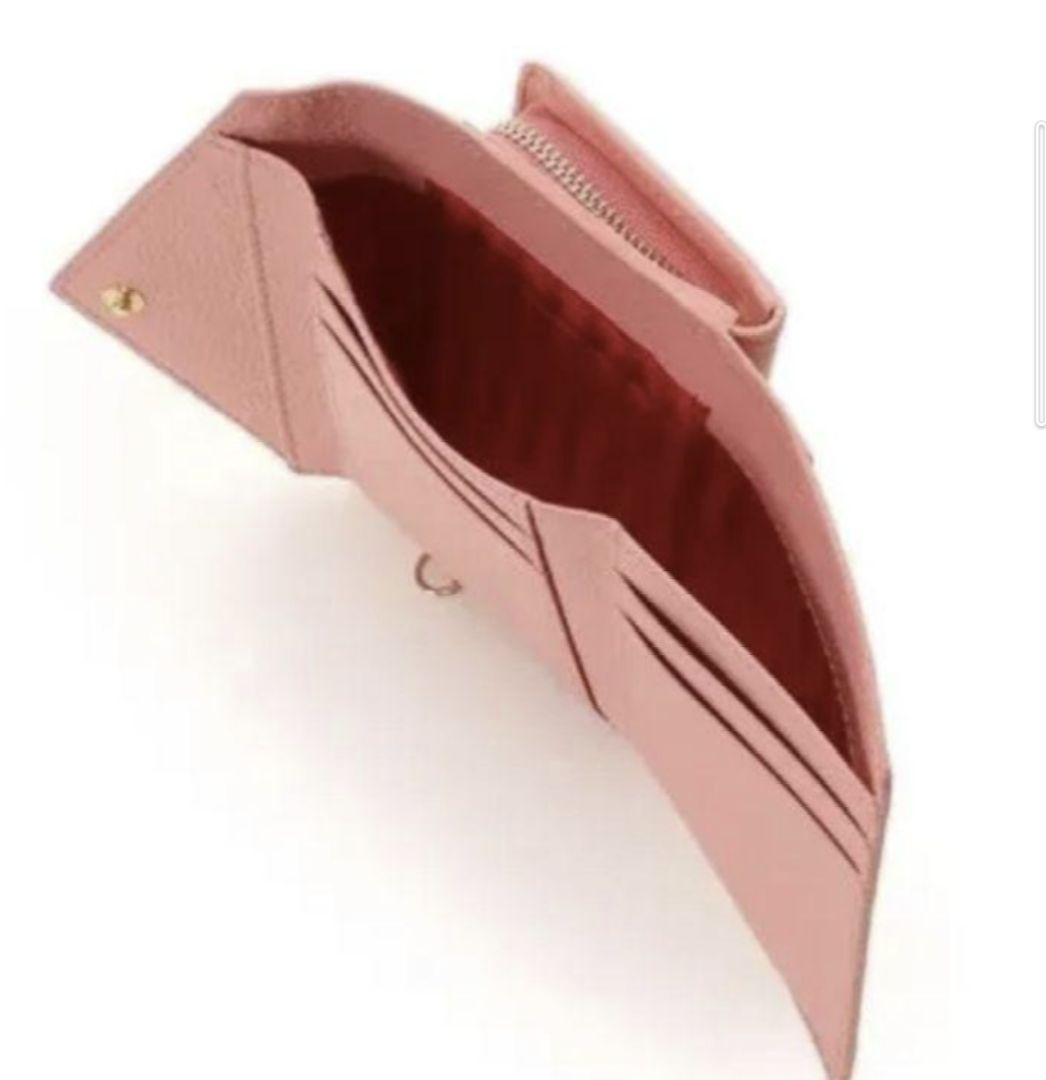 サマンサタバサ　ラプンツェル　かわいい型押し三つ折財布　パステルピンク　未使用品