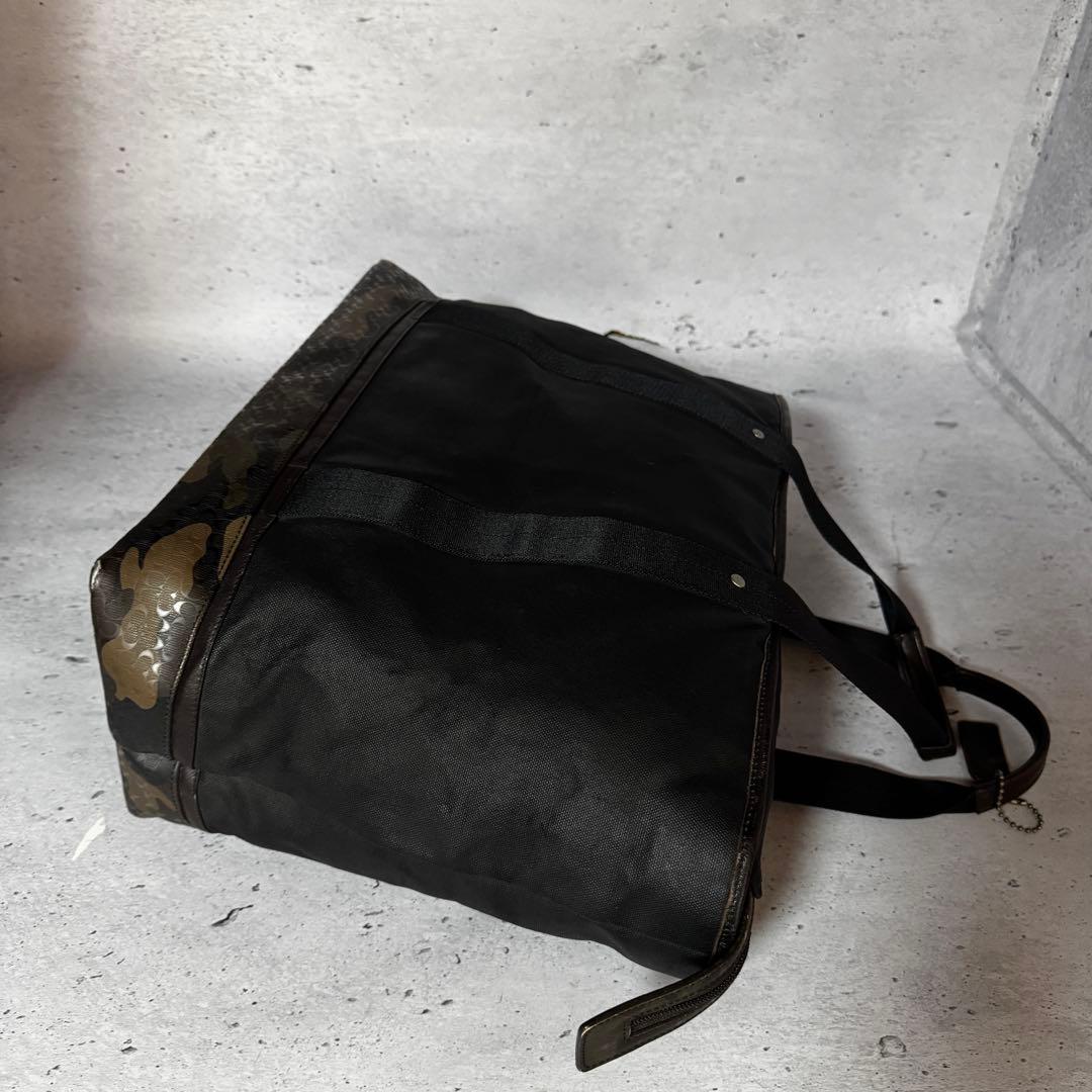 COACH トートバッグ　迷彩カモ　ウィークエンド