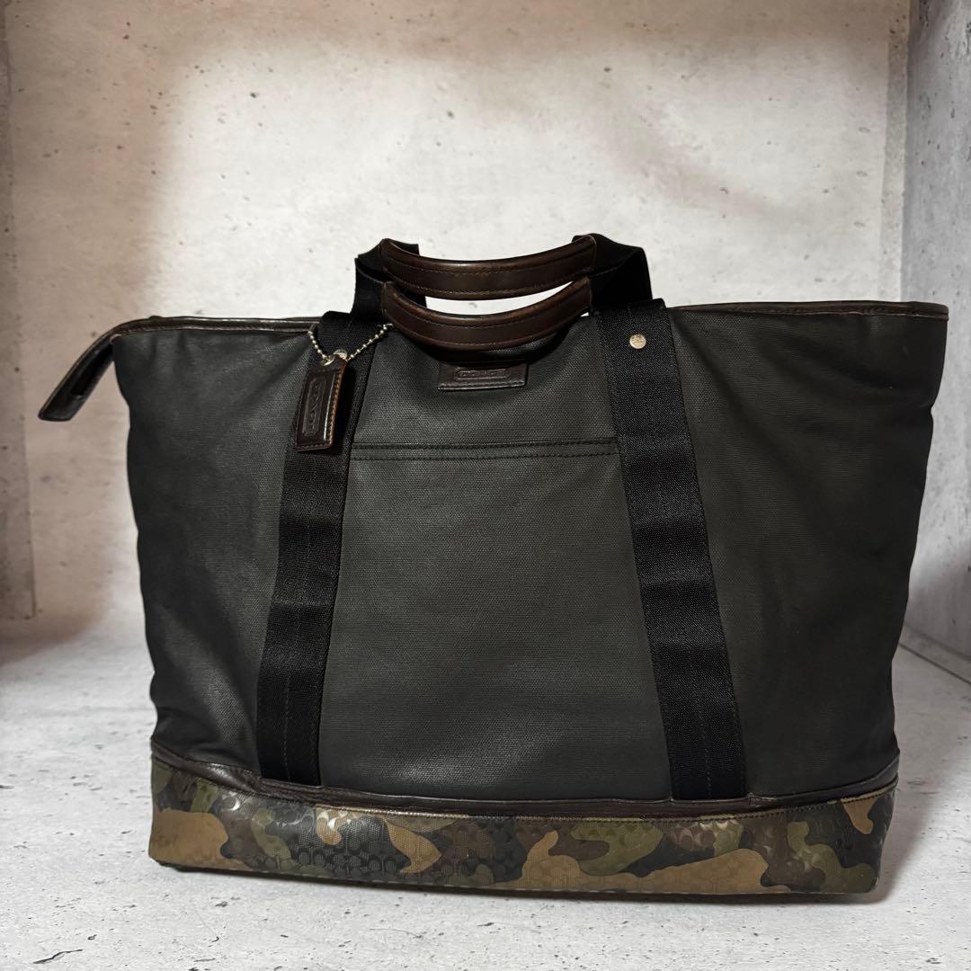 COACH トートバッグ　迷彩カモ　ウィークエンド